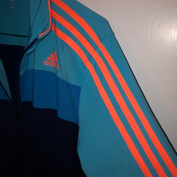 57. Adidas sport jacket with bright orange detailing - Picture 2 of 5